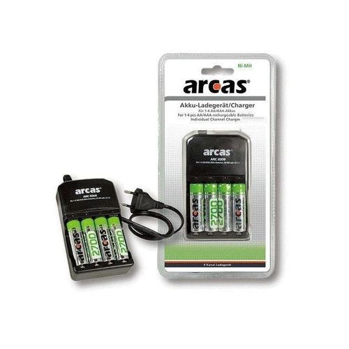 Chargeur De Piles-batteries Aa / Aaa +4 Piles Rechargeables Aa Ni-mh 2700 Mah