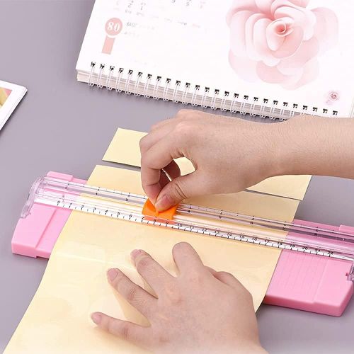 Massicot A5 Coupe Papier Portable Avec Protection Des Mains – Rose