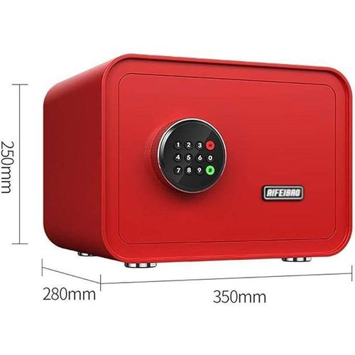 Coffre Fort À Serrure Électronique Avec Code Et Clé Plus Code Alarme, 25 X 35 X 28 Cm