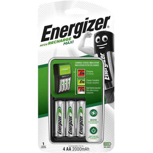  Chargeur Accu D'origine Maxi Pour Aa Et Aaa Batterie (4 Piles Aa, 2000mah) thumbnail 3