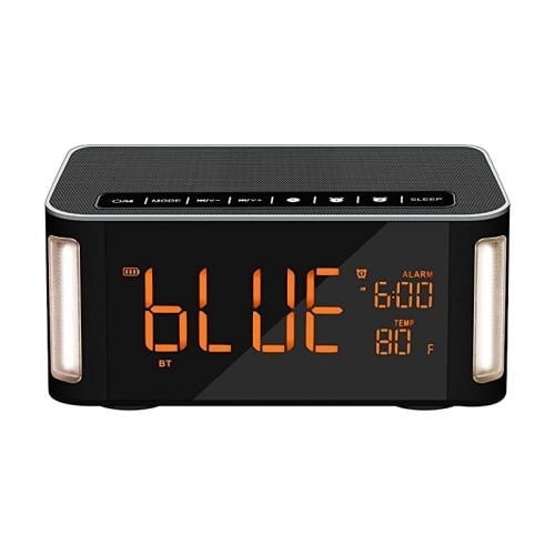 Haut-parleur Bluetooth Dy32l Avec Lumière Led + Réveil De Bureau