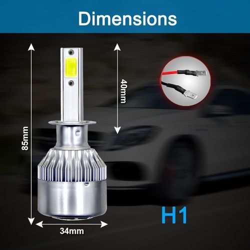 C6 H1 Phare De Voiture Turbo Led