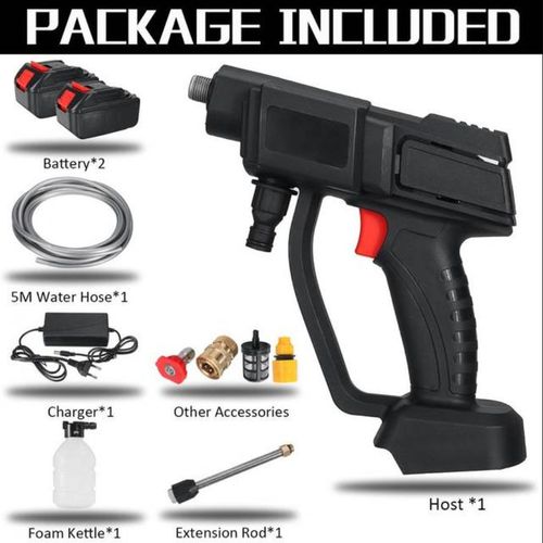 Pistolet Nettoyeur Haute Pression Sans Fil 2 Batteries Voiture thumbnail 2