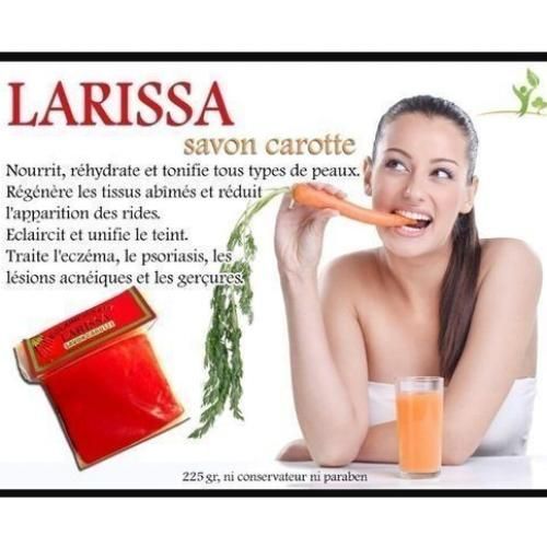 Larissa Savon Pour Éclaircir La Peaux À Base De Carotte