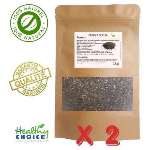 Graines De Chia 2x1 Kg Minceur Transit Oméga 3