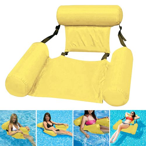 Chaise Gonflable Pliable Flottante Matelas Air Piscine Plage - Couleur Aléatoire thumbnail 3