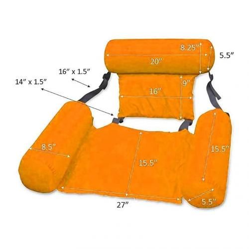 Chaise Gonflable Pliable Flottante Matelas Air Piscine Plage - Couleur Aléatoire