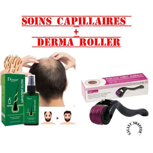  Spray De Traitement Naturel Pour Les Cheveux, Avec Derma Roller 0.5mm