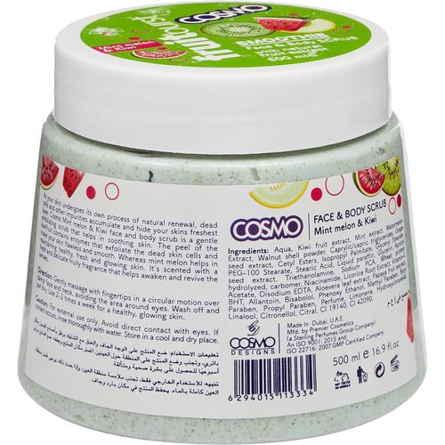Cosmo Gommage Visage Et Corps À La Menthe, Au Melon Et Au Kiwi 
