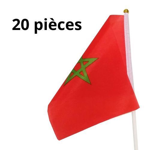 Lot De 20 Drapeaux De Maroc, 30 Cm X 20 Cm thumbnail 3
