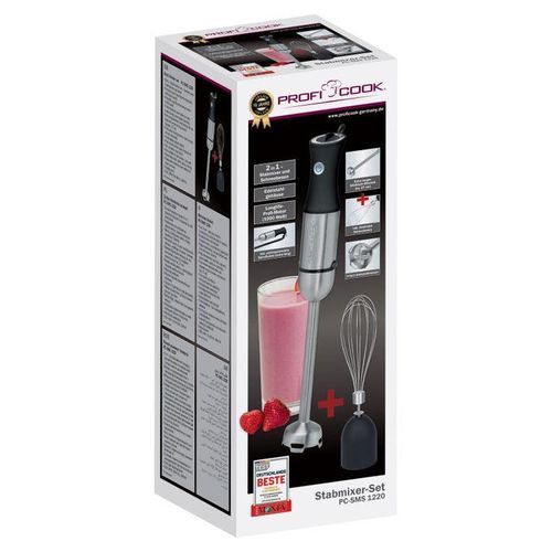 Pc-sms 1220 Mixeur Plongeant 1000 W Acier Inoxydable Pieds -noir