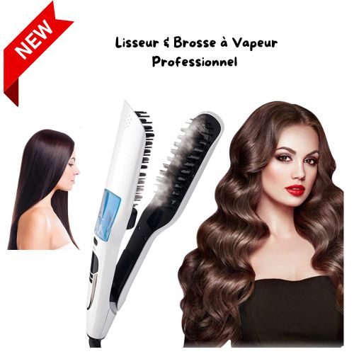 Professionnel Lisseur Brosse À Vapeur Avec Ecran Lcd