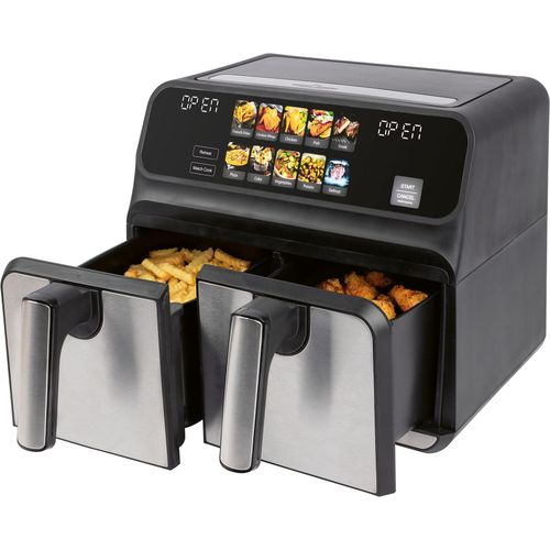 Friteuse À Air Chaud 2 Compartiments 8 L - Écran Couleur 2200 W