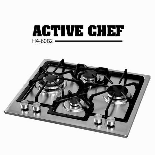 Plaque De Cuisson À Gaz Encastrable Inox- 60 Cm - 4 Feux + Hotte 60 Cm