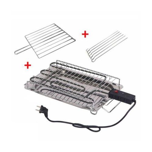 Barbecue Grille Électrique Portable De Haute Qualité, Grille + 6 Brochette Gift