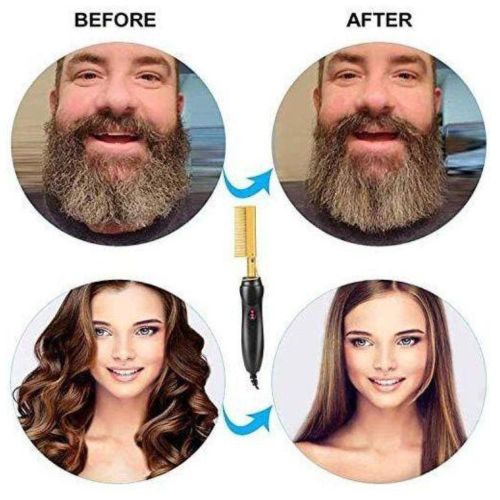 Peigne Chauffant Pour Cheveux Lisses, Styler, Fer À Frise Humide Et Sèche