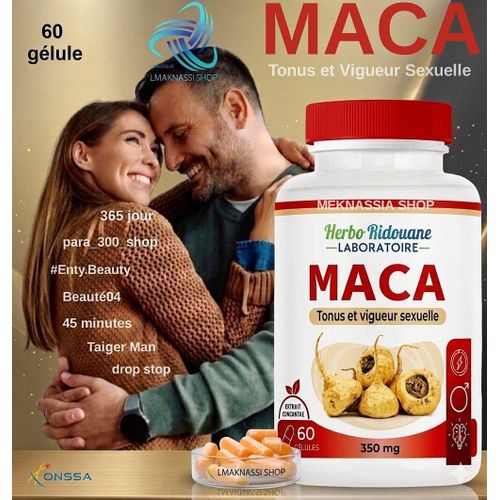 Complément Alimentaire Maca Pour Tonus Et Vigueur Masculine - 60 Gélules 