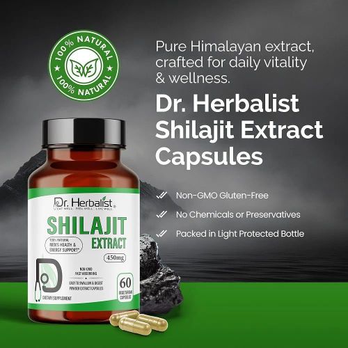 Extrait De Shilajit 450mg 60 Gélules De Lhimalaya