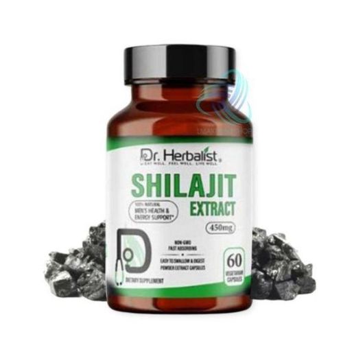 2 Bouteilles De Shilajit Pur Himalaya 450 Mg – Résine Biologique À L’acide Fulvique Pour Énergie & Vitalité – 120 Gélules