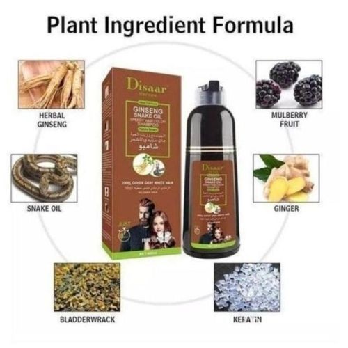 Shampooing Et Teinture Marron Capillaire Au Collagène À L'huile D'argan