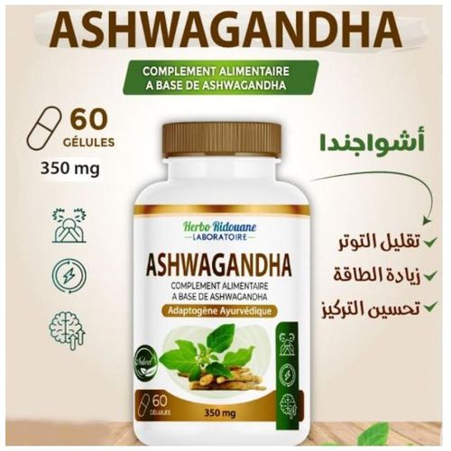 Pack 2 Compléments Alimentaires Ashwagandha 350 Mg Et Shilajit 300 Mg – 60 Gélules