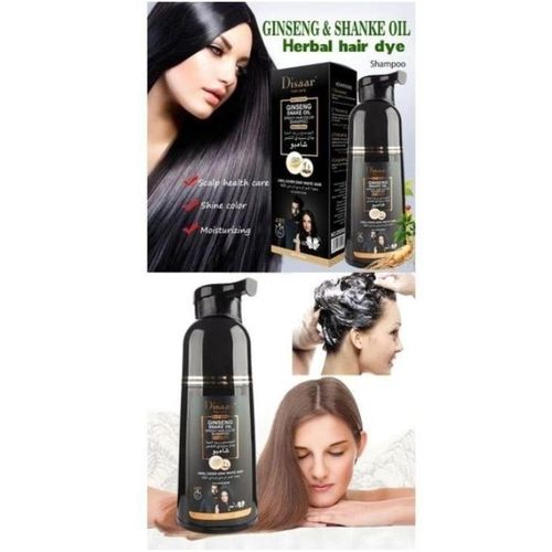 Shampooing Colorant Noir Pour Cheveux À Base De Collagène Et Huile D'argan