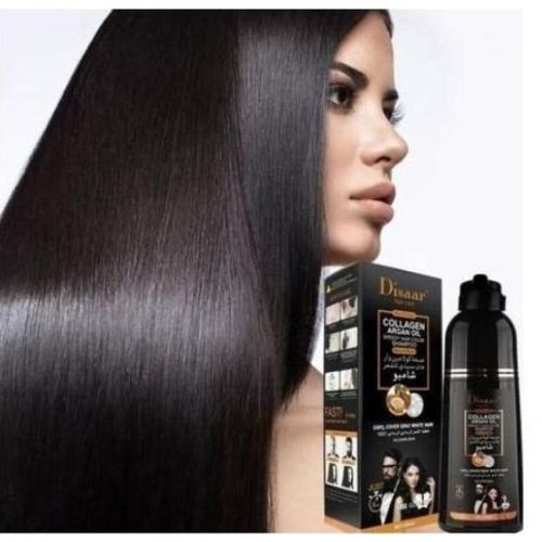 Shampooing Colorant Noir Pour Cheveux À Base De Collagène Et Huile D'argan thumbnail 3