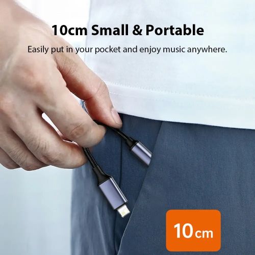 Adaptateur Lightning Male To 3.5mm Audio Femelle Pour Iphone + Sticker
