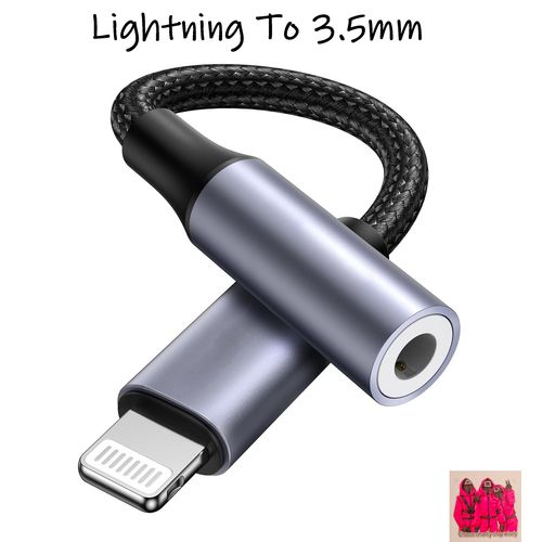 Adaptateur Lightning Male To 3.5mm Audio Femelle Pour Iphone + Sticker