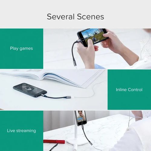 Adaptateur Lightning Male To 3.5mm Audio Femelle Pour Iphone + Sticker thumbnail 3
