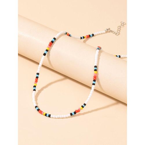 Collier Perle Blanc & Couleur Dégradé