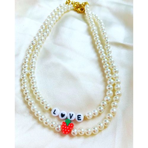 Pack De 2 Colliers Raisin Rouge & Love