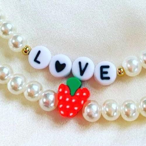 Pack De 2 Colliers Raisin Rouge & Love thumbnail 3