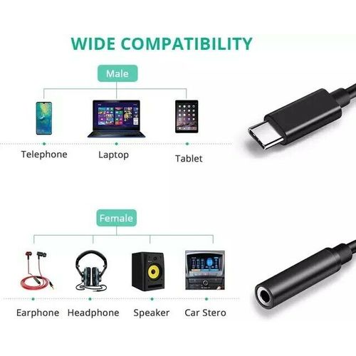 Adaptateur Usb C Male To 3.5mm Audio
