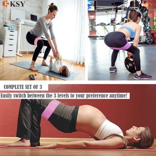 3 Bandes De Résistance Pour Jambes Et Fessiers Antidérapante + Sticker Choose