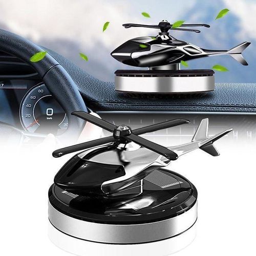 Diffuseur De Parfum De Voiture à Énergie Solaire En Forme D Hélicoptère + Sticker thumbnail 3