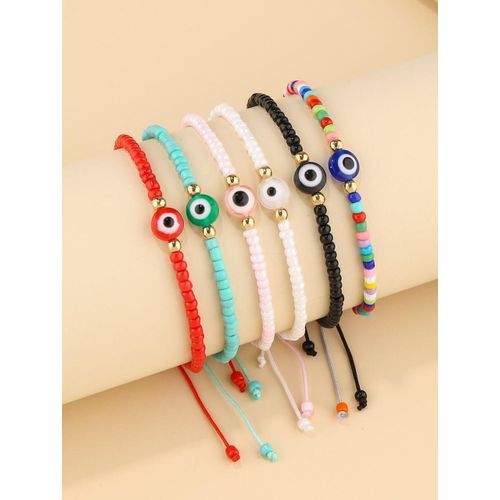 Pack 6 Eyes Bracelet Colorful