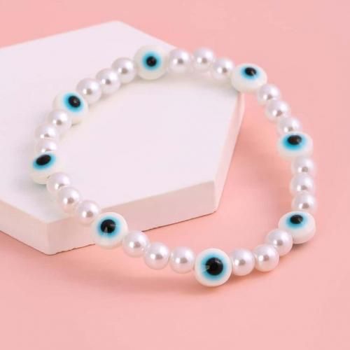 Bracelet Perle Blanc Classique & White Eyes