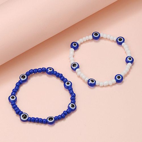 2 Bracelets Blue Eye Couples Assortis Représentant Votre Protection /votre Amour thumbnail 3