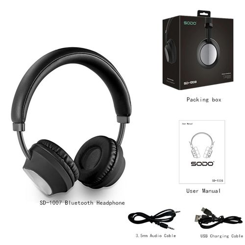 Sodo Casque Stéréo Sans Fil Compatible Bluetooth Supra-auriculaire + Sticker Choose thumbnail 3