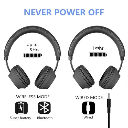 Sodo Casque Stéréo Sans Fil Compatible Bluetooth Supra-auriculaire + Sticker Choose