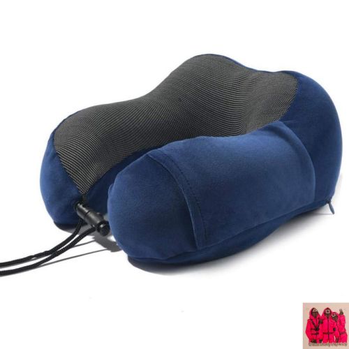 Coussin De Voyage À Soutien Ergonomique Parfait Bleu + Sticker Choose