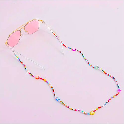 Chaîne De Lunettes En Perles Multicouleur & Etoiles Emoji