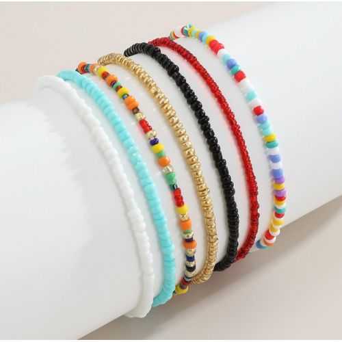 Pack De 7 Bracelets De Cheville Summer + Sticker 