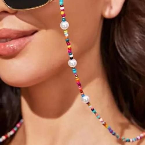 Chaîne De Lunettes En Perles Blanc & Multicouleur thumbnail 3