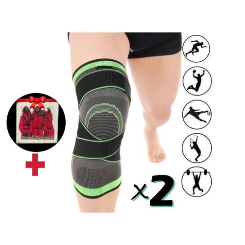 2 Genouillères Pour Soulager Les Douleurs Articulaires + Sticker 