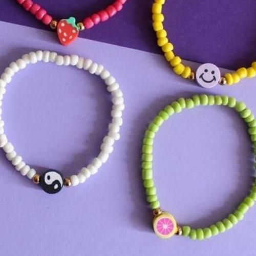 Pack De 6 Bracelets Fruits For Kids + Sticker  thumbnail 3