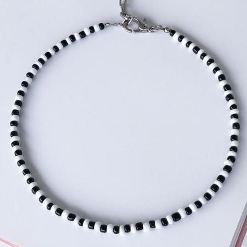 Collier Summer Blanc & Noir Perle thumbnail 3