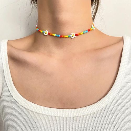 Collier Arc En Ciel Colors Flower Beads thumbnail 3