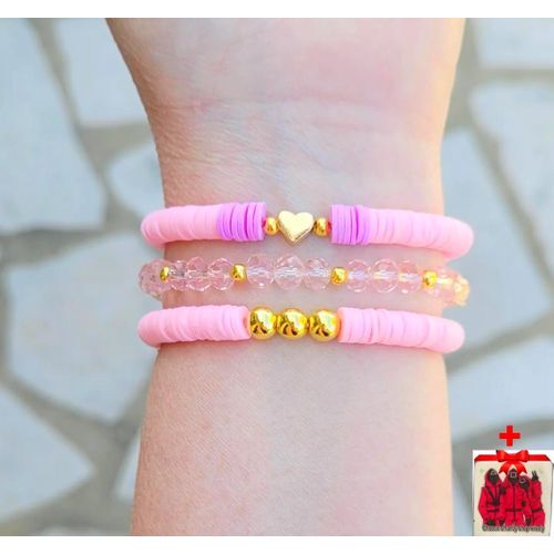 3 Bracelets Mélodieux Love Rose